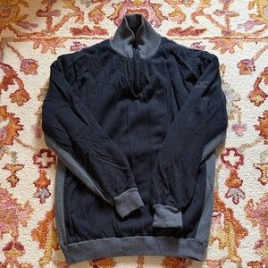 2/$50 SALE Mizuno Black and Gray Wind Proof Zip-Up Golf / Sport Sweater